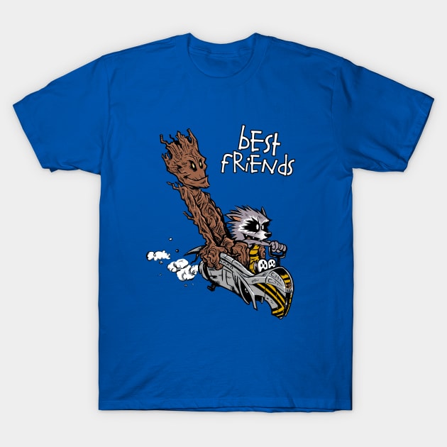 Rocket & Groot: Galactic Best Friends T-Shirt by joefixit2